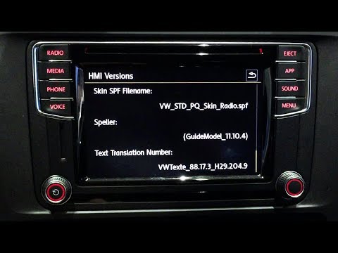 VW Composition Media radio hidden menu (service test mode)
