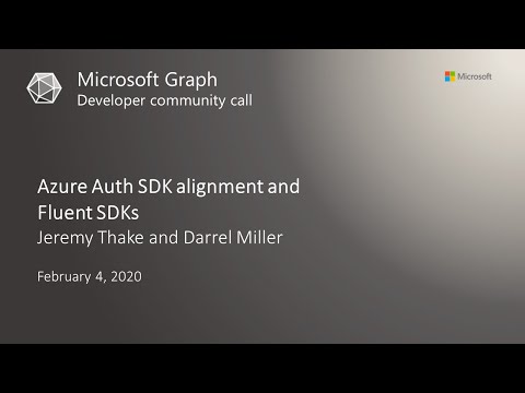 Microsoft Graph developer community call February 2020