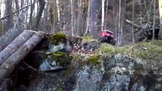 preview picture of video 'axial dingo and Tamiya cr01 scale course log crawl'