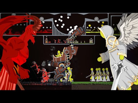 I made an amazing Inferno vs Knights battle! Marble Ragdoll battle in Unity