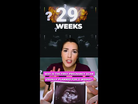 Why is the first pregnancy scan usually planned for 12 weeks?