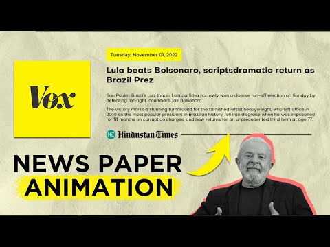 How to Create @Vox Style News Paper Animation in After Effect | EZEdit