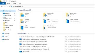 Hide or Clear Recent Files in Quick Access