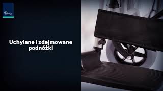 Invalidný vozík BASIC H011 – oceľový, 43 cm