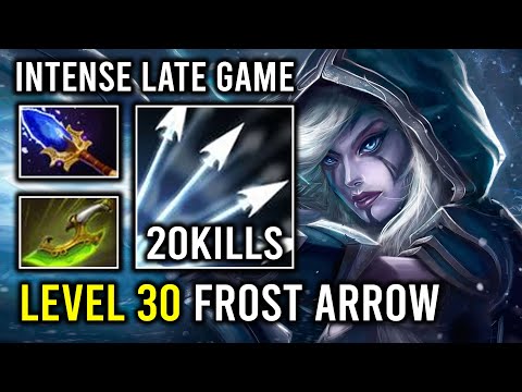 LEVEL 30 Intense Late Game Brutal Frost Arrow Max ATK Range Drow Ranger Vs Tinker Spammer Dota 2