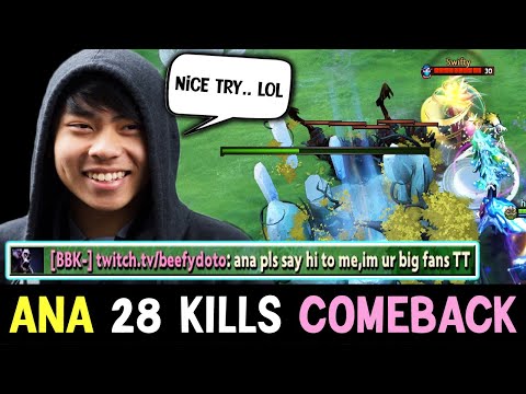 2x TI Winner EPIC COMEBACK!!! - ANA "Phantom Assassin" 28 KILLS DOTA 2