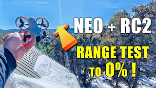 DJI NEO Range Tests with RC2 - Normal & Sport to Below 0% ! How Far Will it GO?!