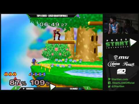 Press Start Day 2 - Top 8 - Losers R5: Shroomed (Sheik) vs C9|Mang0 (Falco)