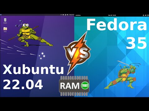 Xubuntu 22.04 vs Fedora 35: RAM Usage