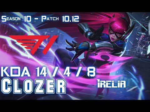 T1 Clozer IRELIA vs TALON Mid - Patch 10.12 KR Ranked