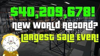 GTA Online Largest Sale Ever, $40,209,678 One Day! New World Record? Selling Everything CEO, MC