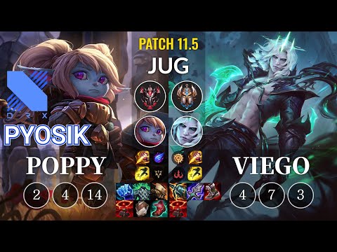 DRX Pyosik Poppy vs Viego Jungle - KR Patch 11.5