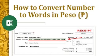 Ｍｓ Ｅｘｃｅｌ: Ｈｏｗ ｔｏ Ｃｏｎｖｅｒｔ Ｎｕｍｂｅｒ ｔｏ Ｗｏｒｄｓ ｉｎ Ｐｅｓｏ