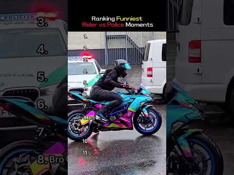 Ranking Funniest Rider vs Police Moments.#funny #funnyvideo #police #cops #rider #foryou #fypviral