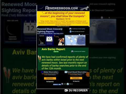 The New Moon of the First Month... NISAN 1, APRIL 6, 2019