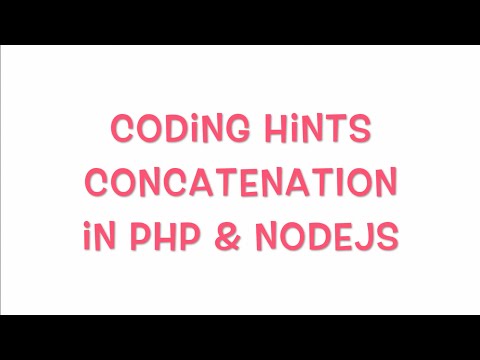 Concatenation In Php And Javascript Nodejs