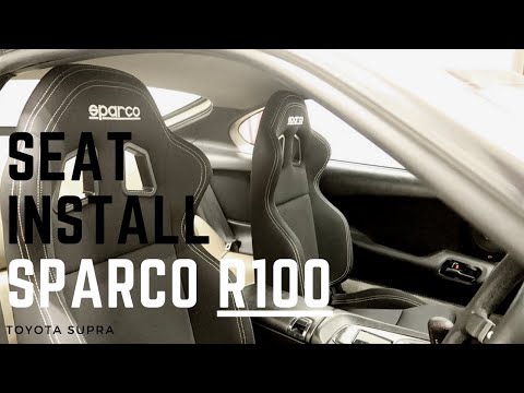 TOYOTA SUPRA SEAT INSTALL SPARCO R100