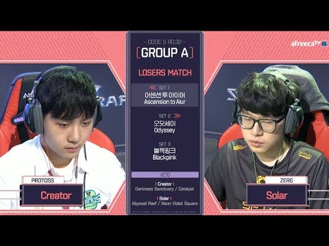 [2018 GSL Season 1]Code S Ro.32 Group A Match4 Creator vs Solar
