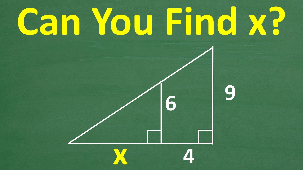 This Small Triangle Is Inside a Larger One — Can You Find the Missing Side?