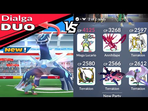 How to Duo Dialga Raid With✨️Mega Lucario in Pokemon Go