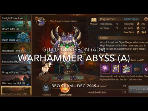 KoK Guild Dungeon Warhammer Abyss (A) detailed guide