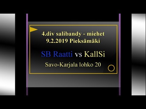 SB Raatti vs KallSi 4. div salibandy miehet Savo-Karjala lohko 20 - 9.2.2019 Pieksämäki
