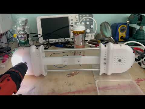 A working scale model of the “Pelletron” electrostatic generator.