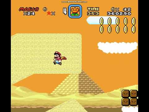 Super Demo World: The Legend Continues (SMW Hack) New Glitch in Desert World 4