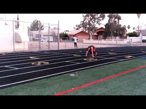 Patrick Farias 30m acceleration training from 3point stance
