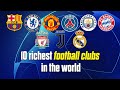 Top - 10 richest Football Clubs in the world 2022-2023