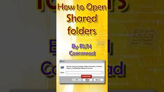 How to open Shared folders by run command #shorts