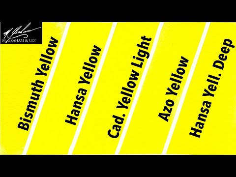 M. Graham 1 - Bismuth Yellow to Hansa Yellow Deep - Swatching M. Graham Watercolor