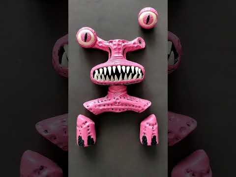 Роблокс 🌈Радужные друзья - Розовый монстр / Rainbow Friends Pink / из пластилина #shorts
