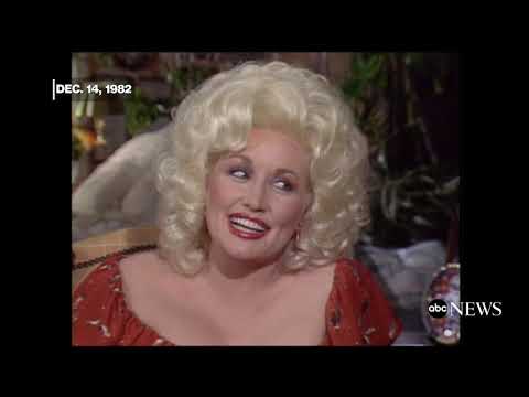 At home with Dolly Parton in 1982