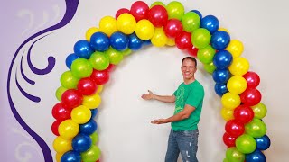 como hacer un ARCO DE GLOBOS ( sin estructura) - arcos de globos - balloon arch - Gustavo gg