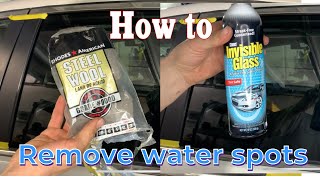 How to remove water spots on windows