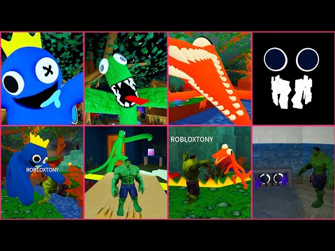 Rainbow friends chapter 1 vs marvel HULK | Roblox jumpscares