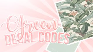 10 Green Decal Codes | Aesthetic Decals | Bonnie Builds ♡