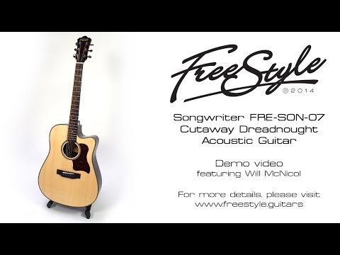 Freestyle Songwriter FRE-SON-07 Cutaway Dreadnought Acoustic Guitar