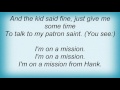 Aaron Tippin - Mission From Hank Lyrics