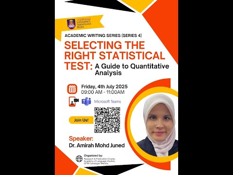 Series 04: Selecting The Right Statistical Test – A Guide to Quantitative Analysis