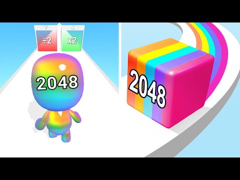 Man Run 2048 Vs Jelly Run 2048 🟣🔵Tiktok Max Levels Walkthrough Android iOS Gameplay