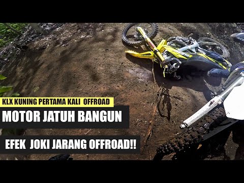 Kawasaki klx 150 kuning saat pertama kali di ajak offroad | adventure trail bali