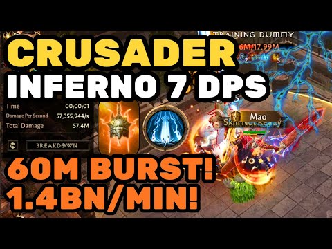 CRUSADER THUNDERSTRUCK⚡DPS BUILD! CRAZY BURST DAMAGE! [Diablo Immortal]