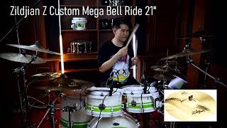 Video thumbnail for Zildjian Z Custom Mega Bell Ride 21" Sound Test | ทดสอบเสียง by JuNgDrUmChannel