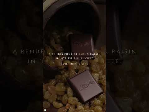 Experience sweet, fruity raisins and sinful rum flavour in intense dark Bournville.