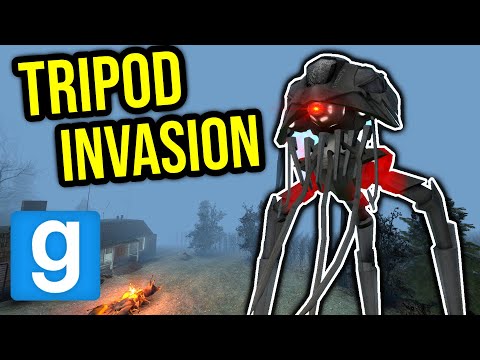 SCARY TRIPOD INVADES TOWN!! (Garry's Mod Sandbox)