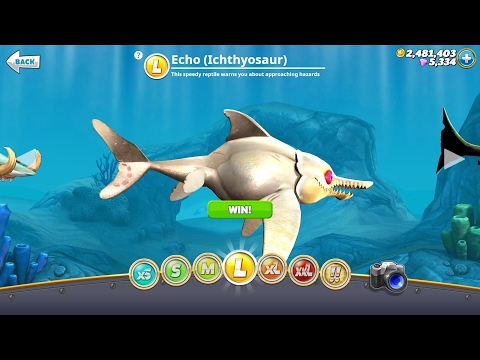 Win Echo The New L Ichthyosaur Early and FREE (HUNGRY SHARK WORLD)
