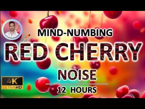 Mind-numbing Red Cherry Noise | 12 Hours | BLACK SCREEN | Study, Sleep, Tinnitus Relief and Focus