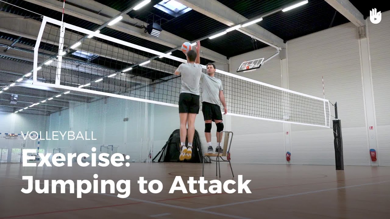 Exercise jumping to attack Learn to Play Volleyball Sikana
